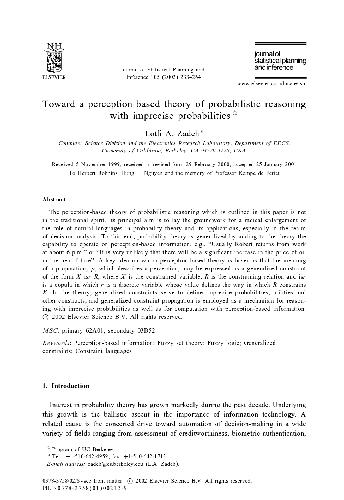 به سوی یک نظریه مبتنی بر درک استدلال احتمالاتی با احتمالات نامشخص