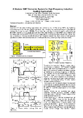 ﻿یک سیستم مبدل IGBT مدولار برای برنامه های گرمایش القایی با فرکانس بالا