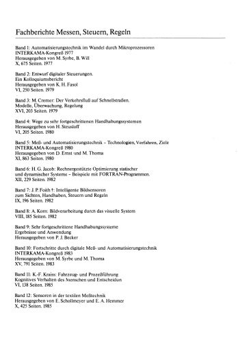 پیشرفت در اندازه گیری و فناوری اتوماسیون از طریق فناوری اطلاعات: کنگره INTERKAMA 1986