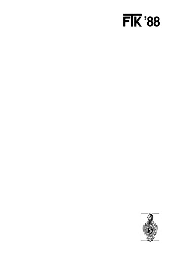 ﻿FTK '88، کنفرانس فناوری ساخت: نسخه مکتوب سخنرانی‌ها در کنفرانس فناوری ساخت در 5/6. اکتبر 1988 در اشتوتگارت