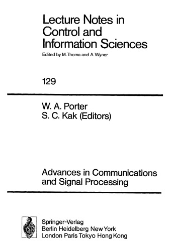 ﻿پیشرفت در ارتباطات و پردازش سیگنال