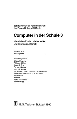 ﻿کامپیوتر در مدرسه 3: مواد برای تدریس ریاضیات و علوم کامپیوتر