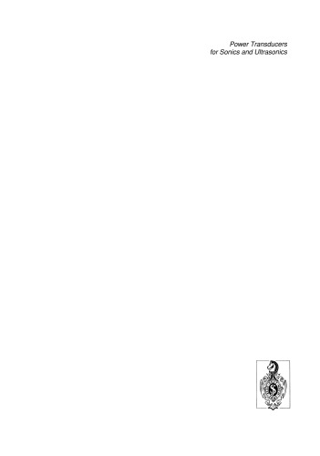﻿مبدل های قدرت برای سونیک و اولتراسونیک: مجموعه مقالات کارگاه بین المللی، برگزار شده در تولون، فرانسه، 12 و 13 ژوئن 1990