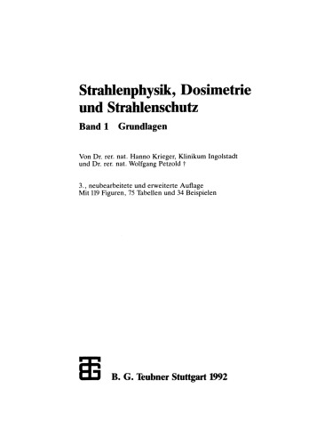 ﻿فیزیک تابش ، دزیمتری و محافظت در برابر اشعه: مبانی جلد 1