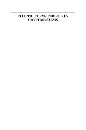 منحنی بیضوی Cryptosystems کلید عمومی