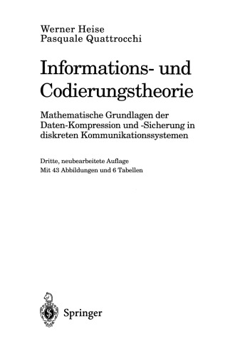 ﻿نظریه اطلاعات و کدگذاری: مبانی ریاضی فشرده سازی و حفاظت از داده ها در سیستم های ارتباط گسسته
