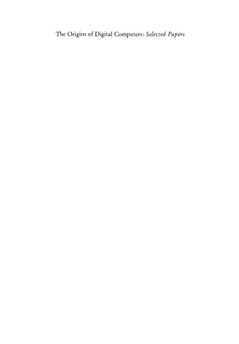 ﻿ریشه های کامپیوترهای دیجیتال: مقالات منتخب