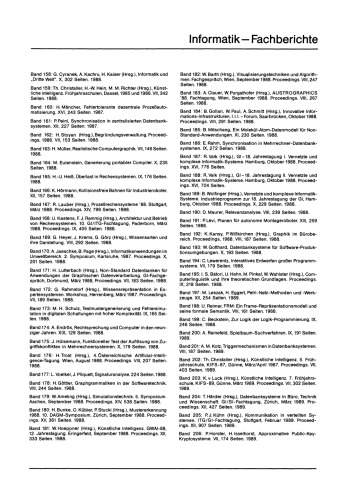 ﻿سیستم های پایگاه داده در دفتر، فناوری و علم: کنفرانس GI/SI زوریخ، 1.-3. مارس 1989 مجموعه مقالات