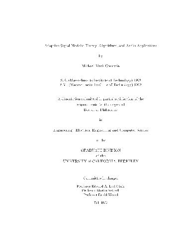 ﻿مدل‌های سیگنال تطبیقی. نظریه، الگوریتم‌ها و کاربردهای صوتی