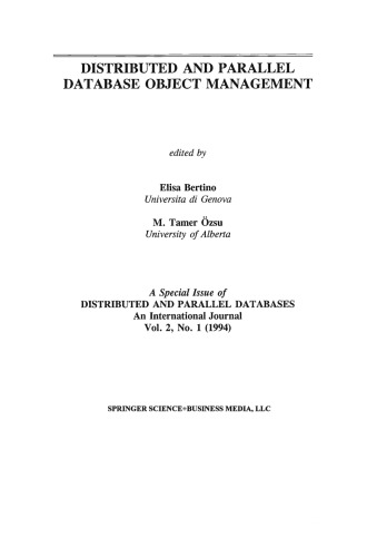 مدیریت اشیاء پایگاه داده توزیع و موازی