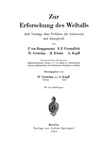 برای کشف فضا: هشت سخنرانی در مورد مشکلات نجوم و اخترفیزیک