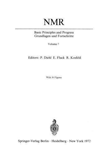 ﻿اصول اولیه NMR و پیشرفت / NMR Grundlagen und Fortschritte