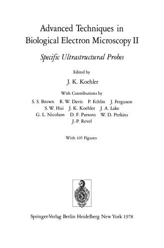 تکنیک های پیشرفته در میکروسکوپ الکترونی الکترونیکی بیولوژیکی: پروب های خاص فراساختاری