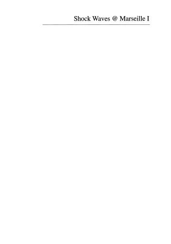 ﻿Shock Waves @ Marseille I: Hypersonics، Shock Tube و Shock Tunnel Flow