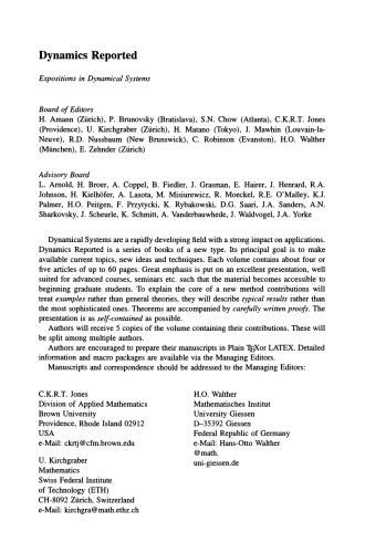 ﻿Dynamics Reported: Expositions in Dynamical Systems