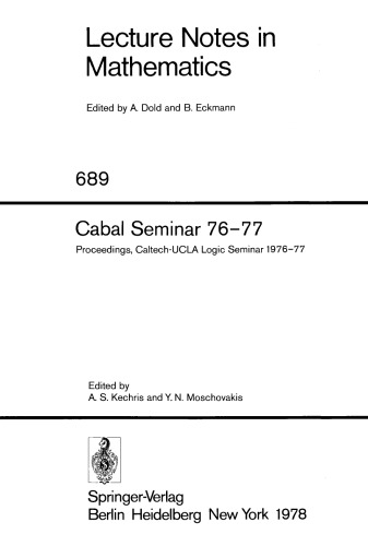 سمینار کابال 76-77: مقالات، Semtech Logic Caltech-UCLA 1976-77