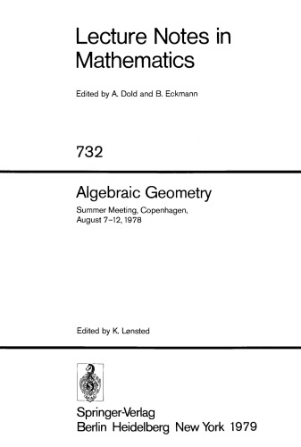 ﻿هندسه جبری: نشست تابستانی، کپنهاگ، 7 تا 12 اوت 1978