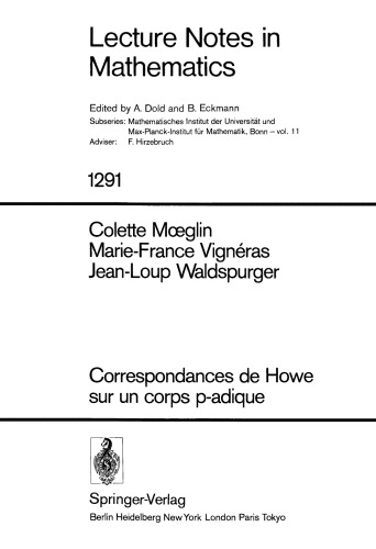 ﻿مکاتبات Howe بر روی یک میدان p-adic