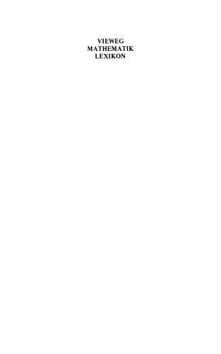 Vieweg-Mathematik-Lexikon: اصطلاحات / تعاریف / جملات / مثالهایی برای دوره مقدماتی