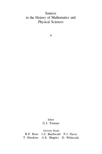 ﻿Apollonius: Conics Books V to VII: ترجمه عربی نسخه اصلی یونانی گمشده در نسخه Banū Mūsā