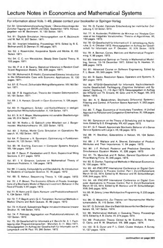 ﻿مدل های تصمیم گیری اقتصادسنجی: مجموعه مقالات یک کنفرانس برگزار شده در دانشگاه هاگن، آلمان غربی، 19 تا 20 ژوئن 1981