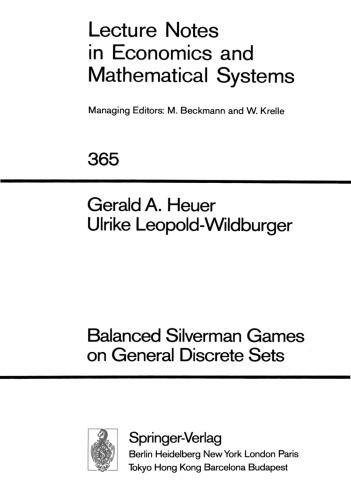 ﻿بازی های متعادل Silverman در مجموعه های گسسته عمومی