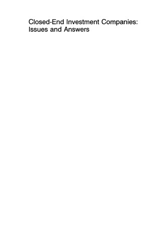 ﻿شرکت های سرمایه گذاری بسته: مسائل و پاسخ ها