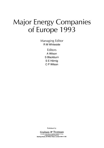﻿شرکت های بزرگ انرژی اروپا 1993