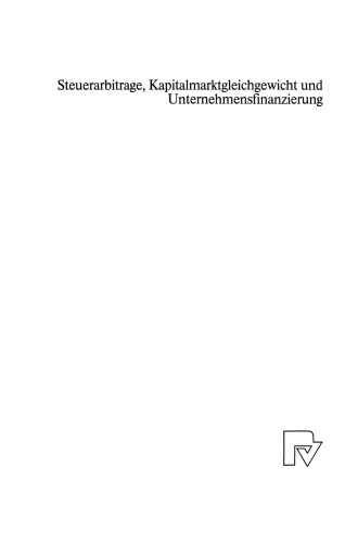 ﻿آربیتراژ مالیاتی ، تعادل بازار سرمایه و مالی شرکت ها