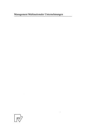 ﻿مدیریت شرکت های چند ملیتی: Festschrift به مناسبت شصتمین سالگرد تولد مارتین کی ولگه