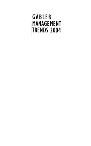 ﻿Gabler Management Trends 2004: بهترین راه حل های عملی