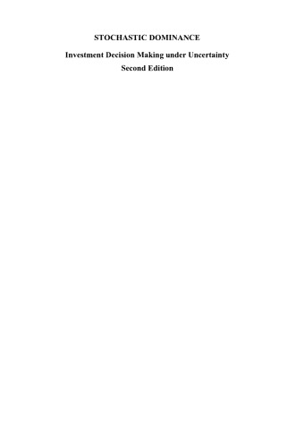 ﻿تسلط تصادفی: تصمیم گیری سرمایه گذاری در شرایط عدم قطعیت