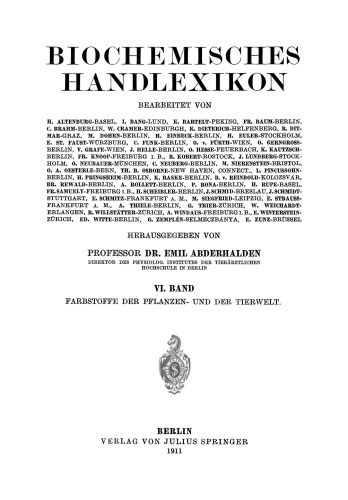 ﻿فرهنگ لغت راهنمای بیوشیمیایی: VI. رنگهای حجمی گیاهان و حیوانات