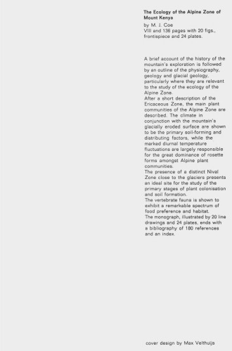 ﻿اکولوژی منطقه آلپ کوه کنیا