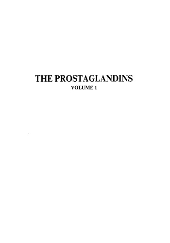 ﻿The Prostaglandins: جلد 1