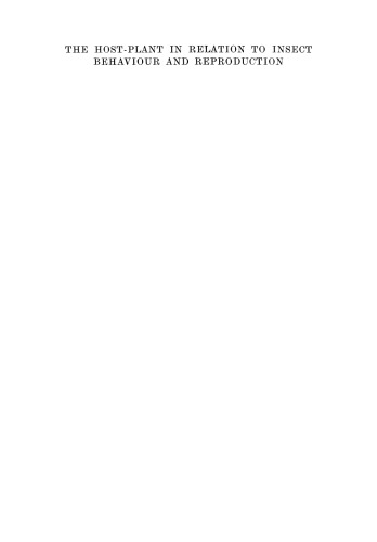 گیاه میزبان در رابطه با رفتار و تولید مثل حشرات
