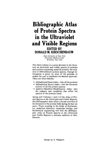 ﻿اطلس کتابشناختی طیف پروتئین در مناطق فرابنفش و مرئی