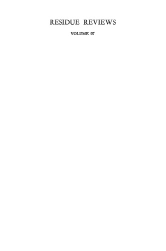 ﻿بررسی های باقی مانده: بررسی آلودگی محیطی و سم شناسی