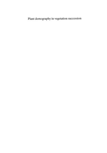 ﻿جمعیت شناسی گیاهی در توالی پوشش گیاهی