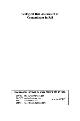 ﻿ارزیابی ریسک اکولوژیکی آلاینده ها در خاک
