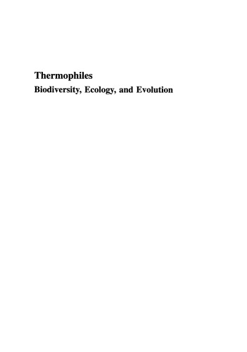 ترموفیل ها تنوع زیستی ، اکولوژی ، و تکامل