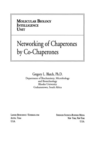 ﻿شبکه سازی Chaperones توسط Co-Chaperones