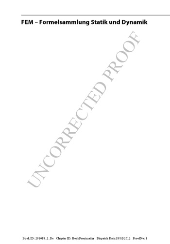 ﻿استاتیک و پویایی مجموعه فرمول FEM: اطلاعات پیشین ، نکات و ترفندها