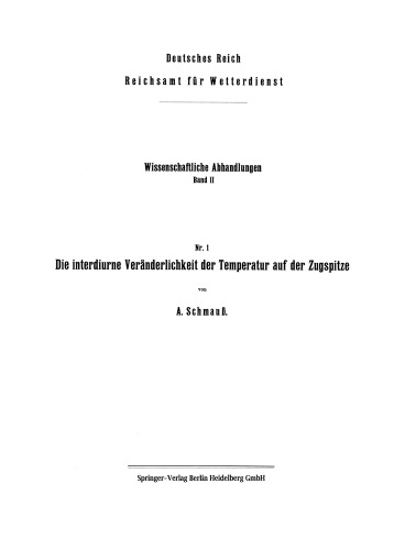 ﻿تغییرپذیری بین روزانه دما در Zugspitze