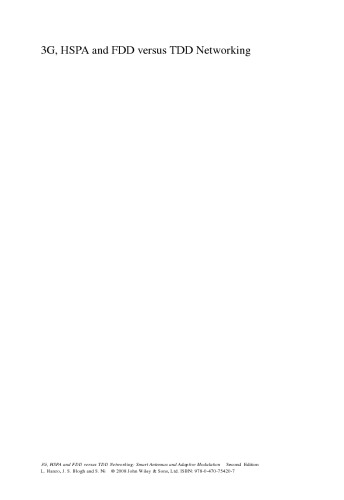 3G، HSPA و FDD در برابر TDD شبکه: آنتن های هوشمند و مدولاسیون سازگار، نسخه دوم