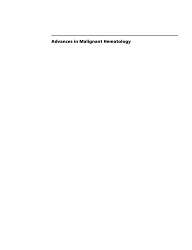 ﻿پیشرفت در هماتولوژی بدخیم