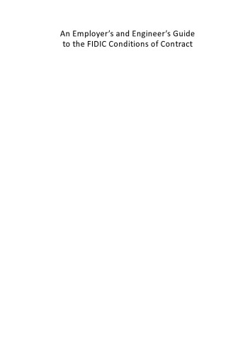 راهنمای کارفرما و مهندس برای شرایط قرارداد FIDIC