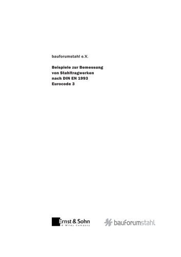 ﻿Beispiele zur Bemessung von Stahltragwerken nach DIN EN 1993 یوروکد 3