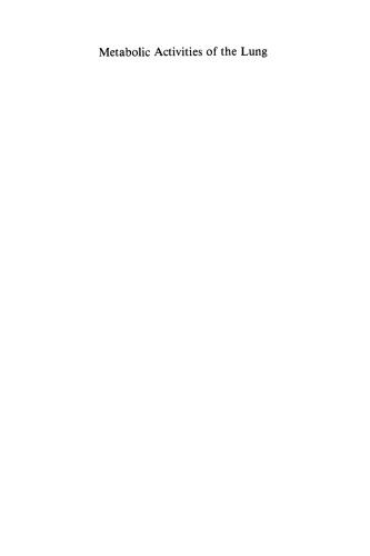 ﻿سمپوزیوم بنیاد سیبا 78 - فعالیت های متابولیک ریه