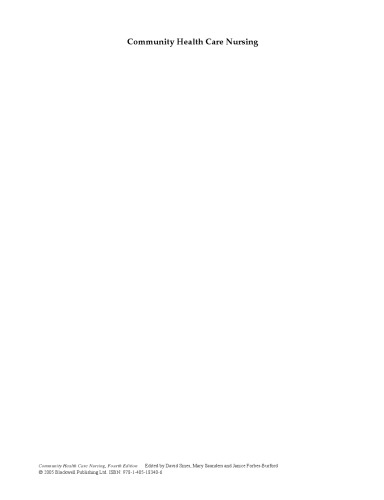 پرستاری بهداشت عمومی، ویرایش چهارم